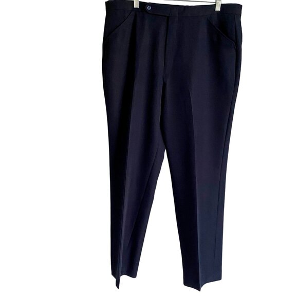 Men's Dark Blue Polyester Pants 38 Waist 32 Length - Picture 1 of 8